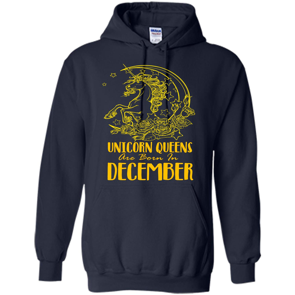 December Unicorn T-shirt Unicorn Queens Are Born In December Navy