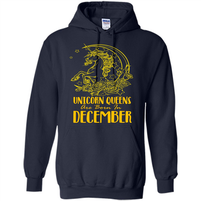 December Unicorn T-shirt Unicorn Queens Are Born In December Navy