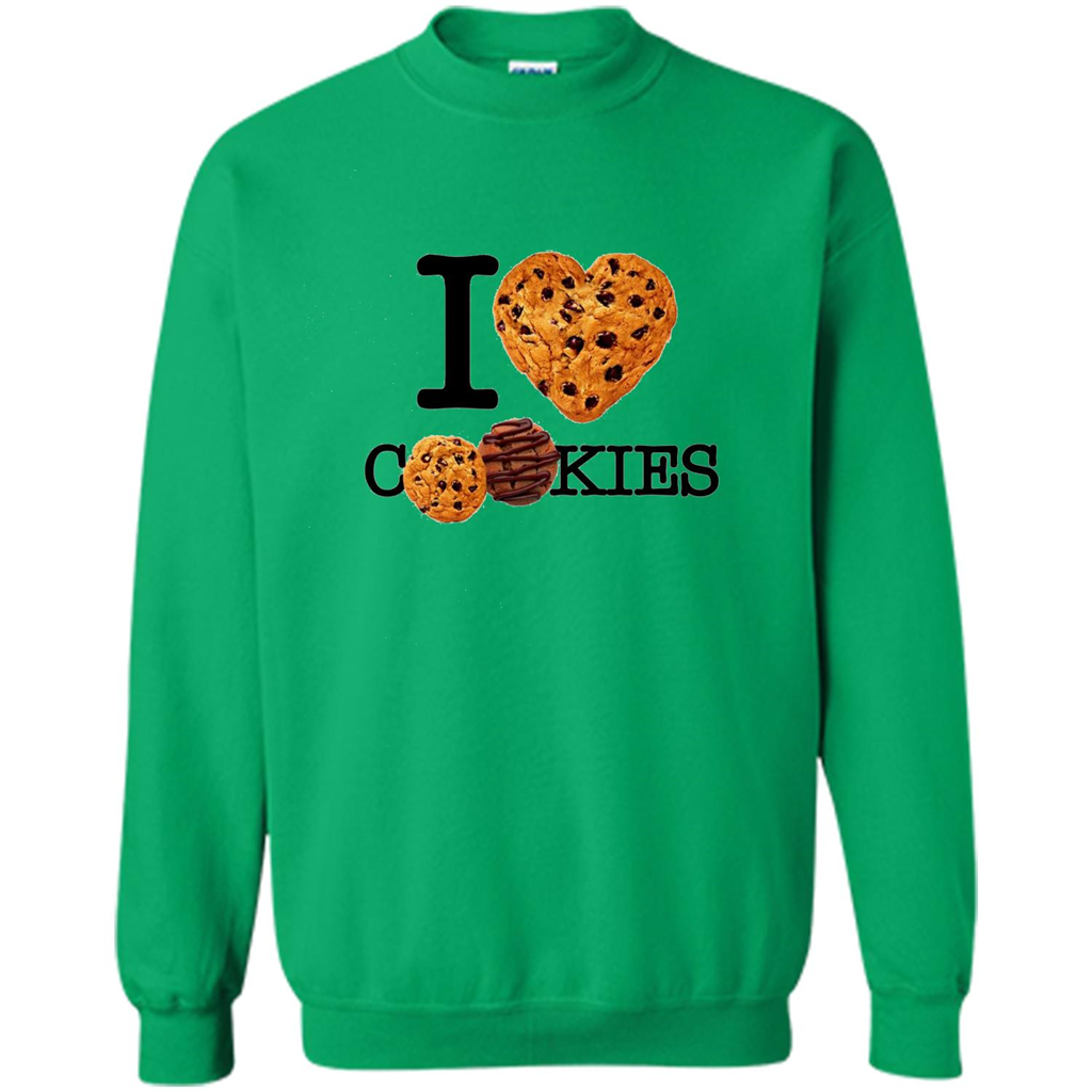 I Love (Heart) Cookies T-shirt Irish Green