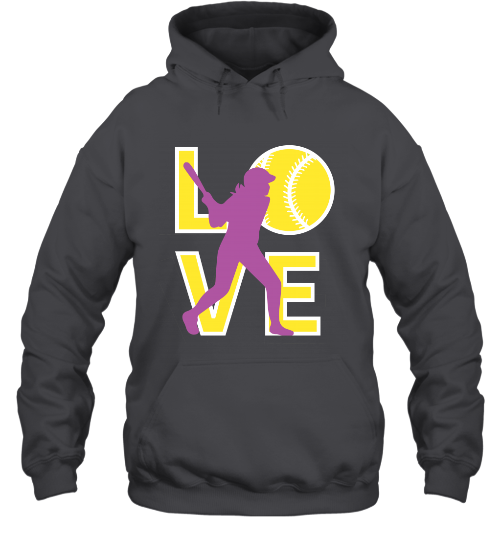Love Baseball Shirt Hoodie Hoodie Dark Heather