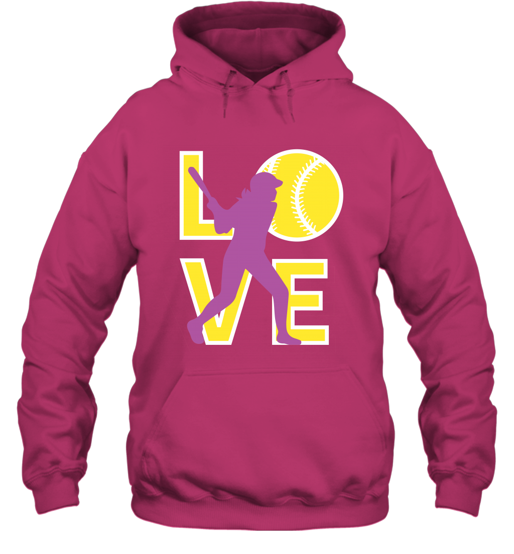 Love Baseball Shirt Hoodie Hoodie Heliconia
