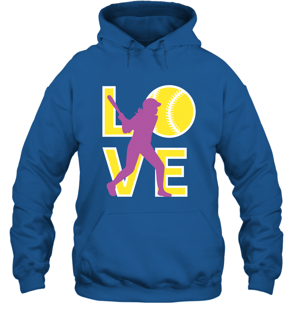Love Baseball Shirt Hoodie Hoodie Royal