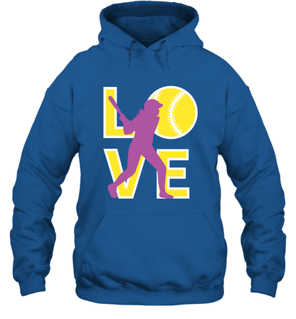 Love Baseball Shirt Hoodie Hoodie Royal