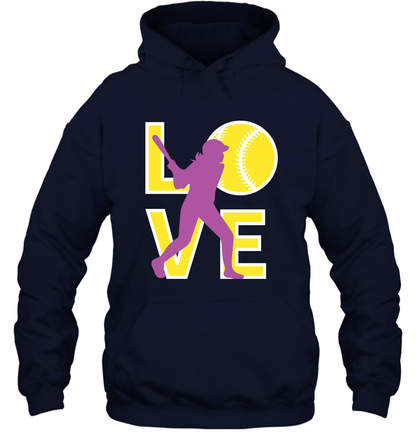 Love Baseball Shirt Hoodie Hoodie Navy