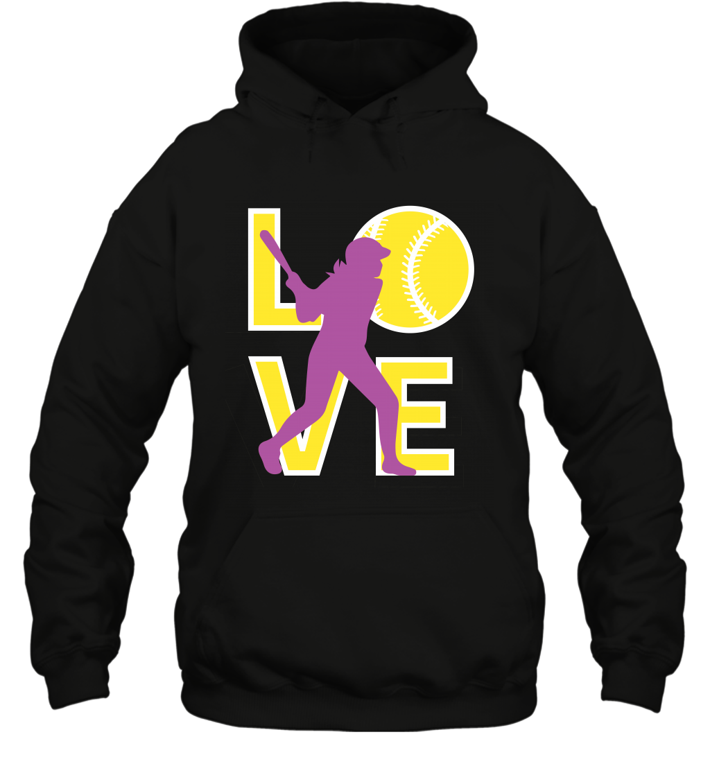 Love Baseball Shirt Hoodie Hoodie Black