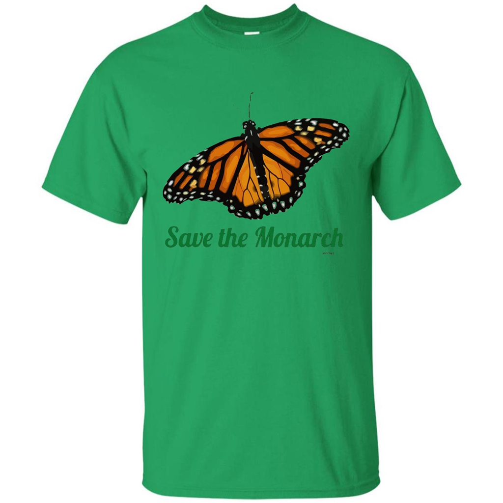 Save the Monarch Butterfly T-shirt Irish Green