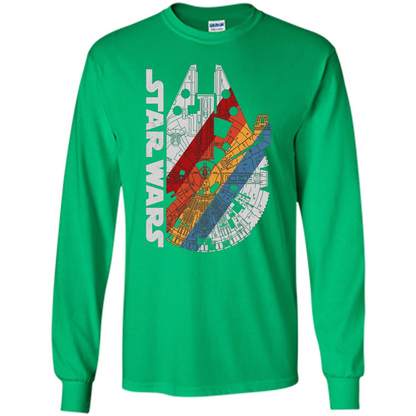 Movie T-shirt The Millennium Falcon Wears Retro Stripes T-shirt Irish Green
