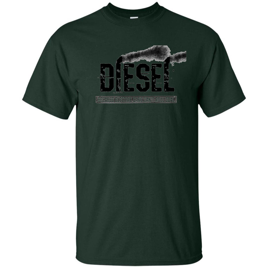 Diesel Rolling Coal T-Shirt Black Smoke Lifted Truck T-Shirt Forest Green