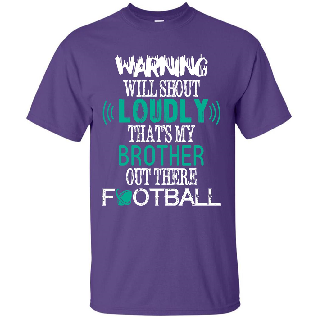 Football T-shirt That's My Brother Out There Football Purple