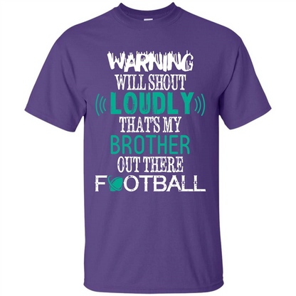 Football T-shirt That's My Brother Out There Football Purple
