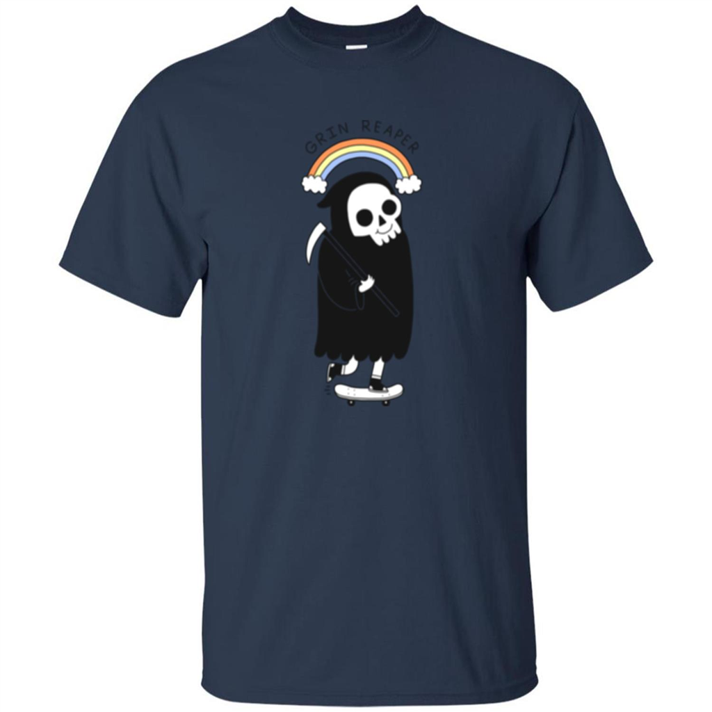 Grin Reaper Rainbow T-shirt Navy