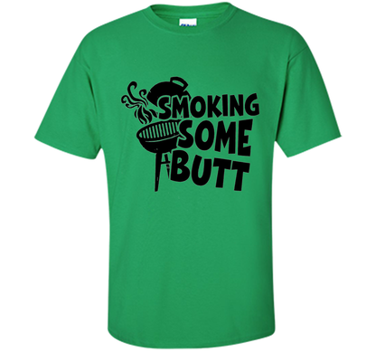 Funny Smoke Some Butt BBQ Barbeque Grilling T-Shirt shirt Irish Green