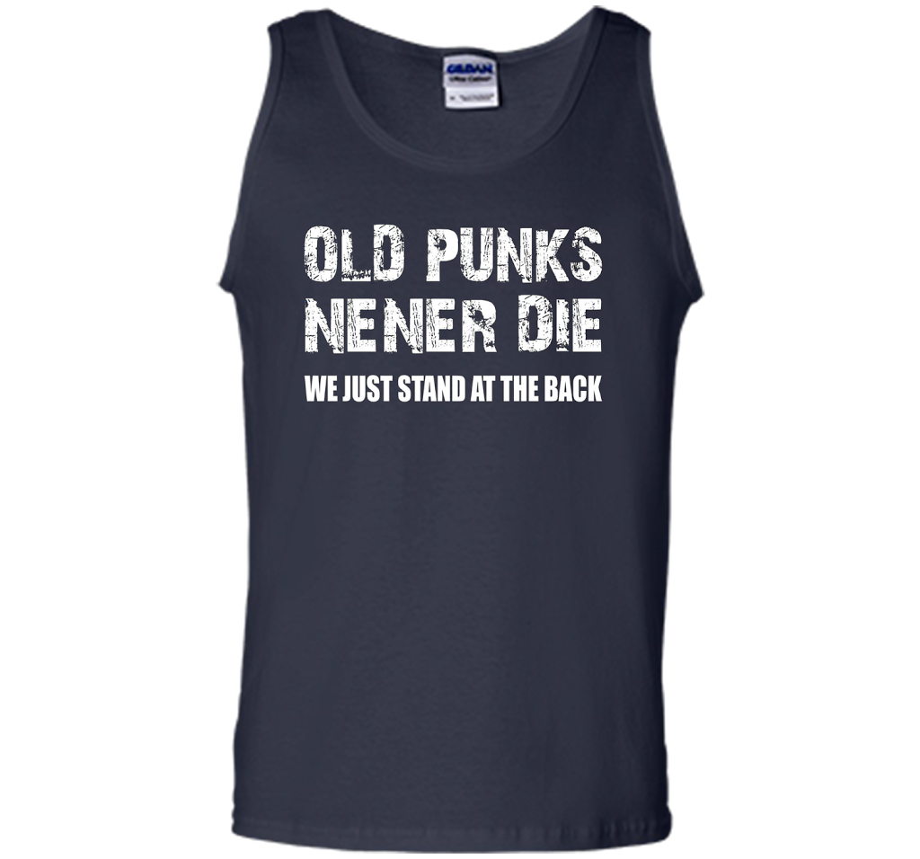 Old Punks Never Die We Just Stand At The Back T-shirt Navy