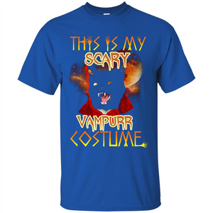 Halloween T-shirt This Is My Scary Vampurr Costume T-shirt