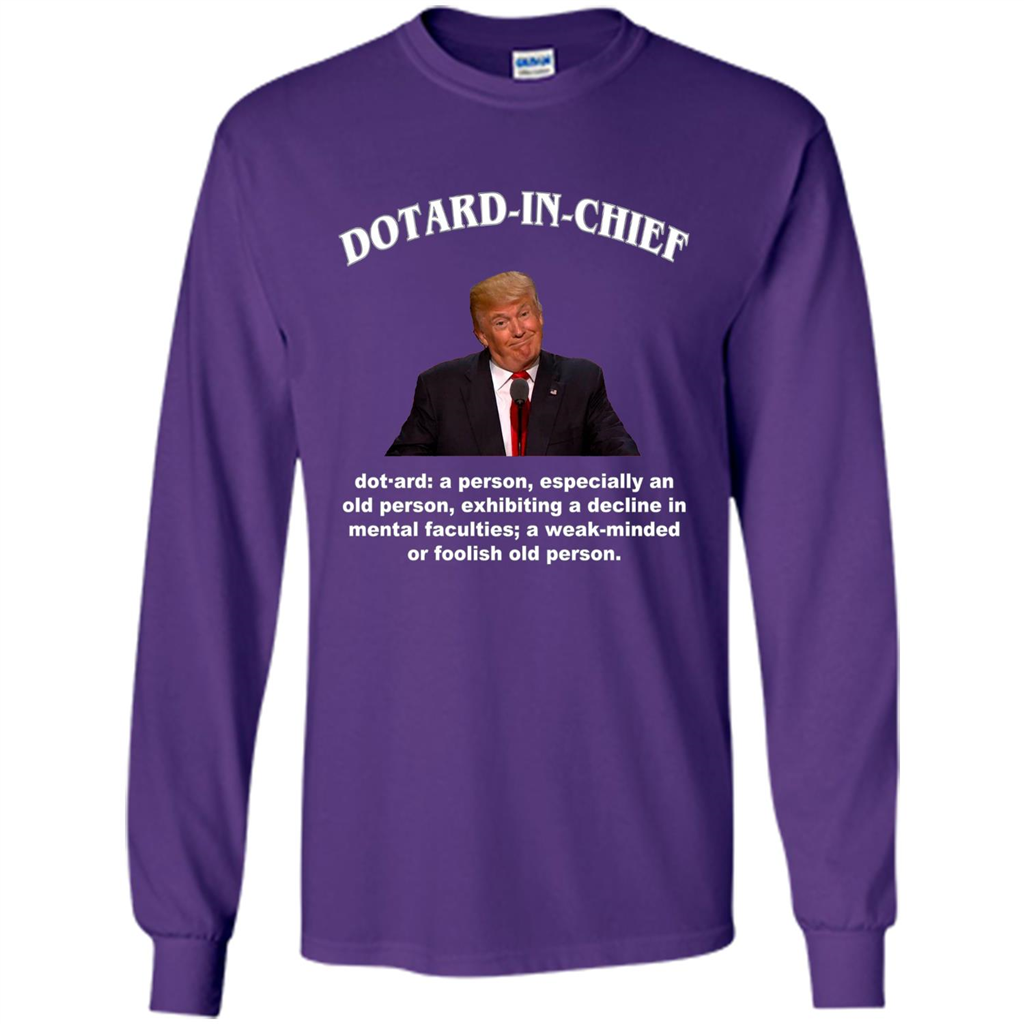 Funny American President T-shirt Dotard In Chief T-shirt Purple