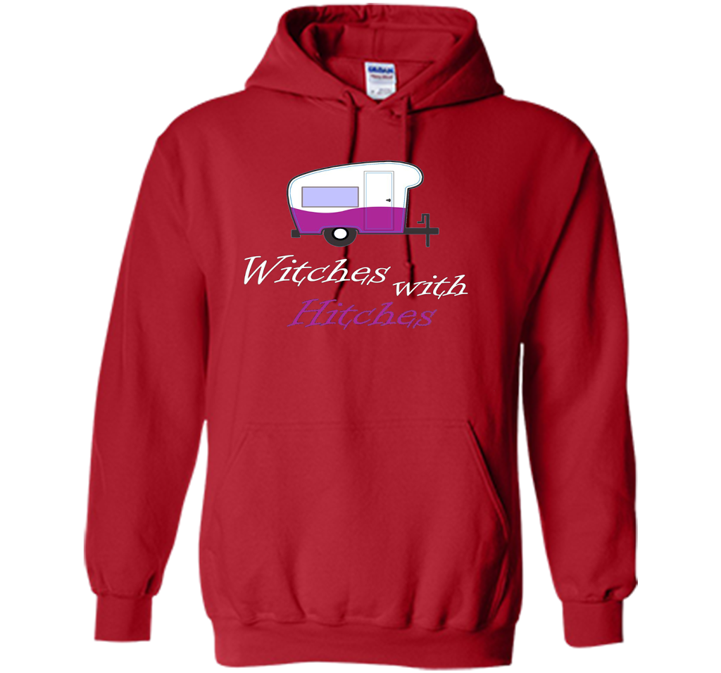 Camping T-shirt Witches With Hitches T-shirt Red
