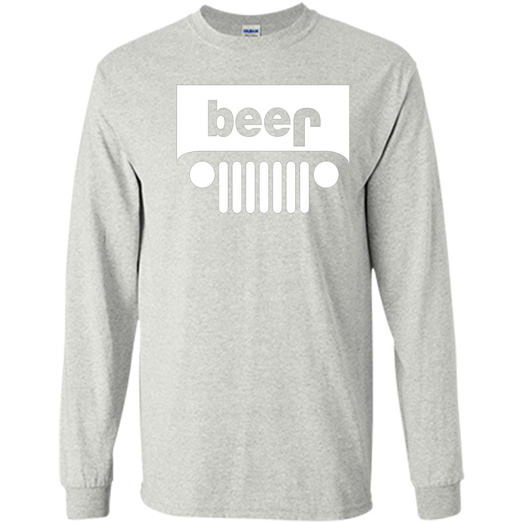 Funny Drinking T-shirt Adult Beer Jeep Ash