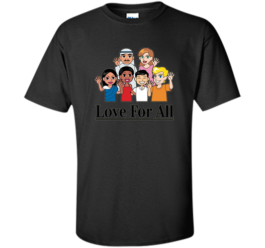 Love For All- Multicultural Race Unity Diversity T-Shirt cool shirt Black