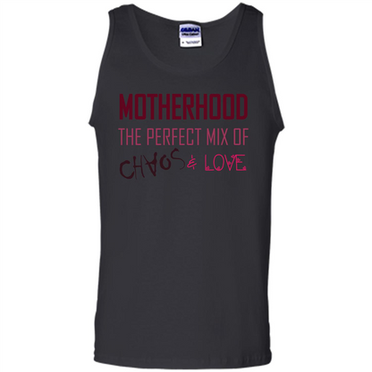 Motherhood T-shirt The Perfect Mix Of Chaos And Love Black