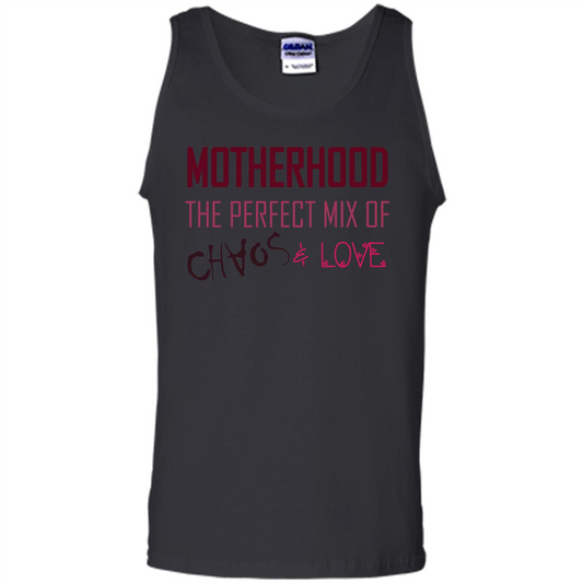 Motherhood T-shirt The Perfect Mix Of Chaos And Love Black