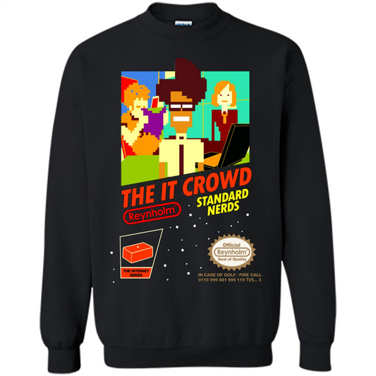 TV Series T-shirt The It Crowd Standard Nerds Black