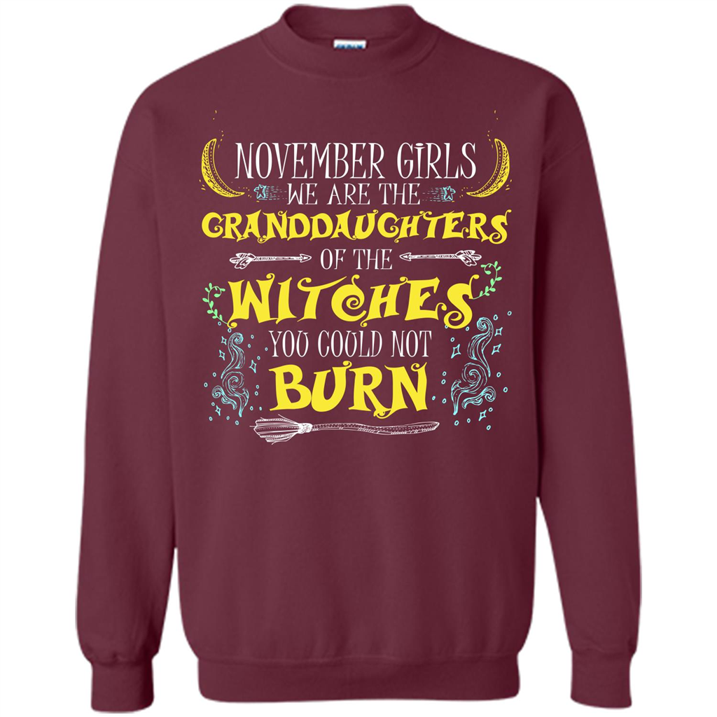 Halloween T-shirt November Girls T-shirt Maroon