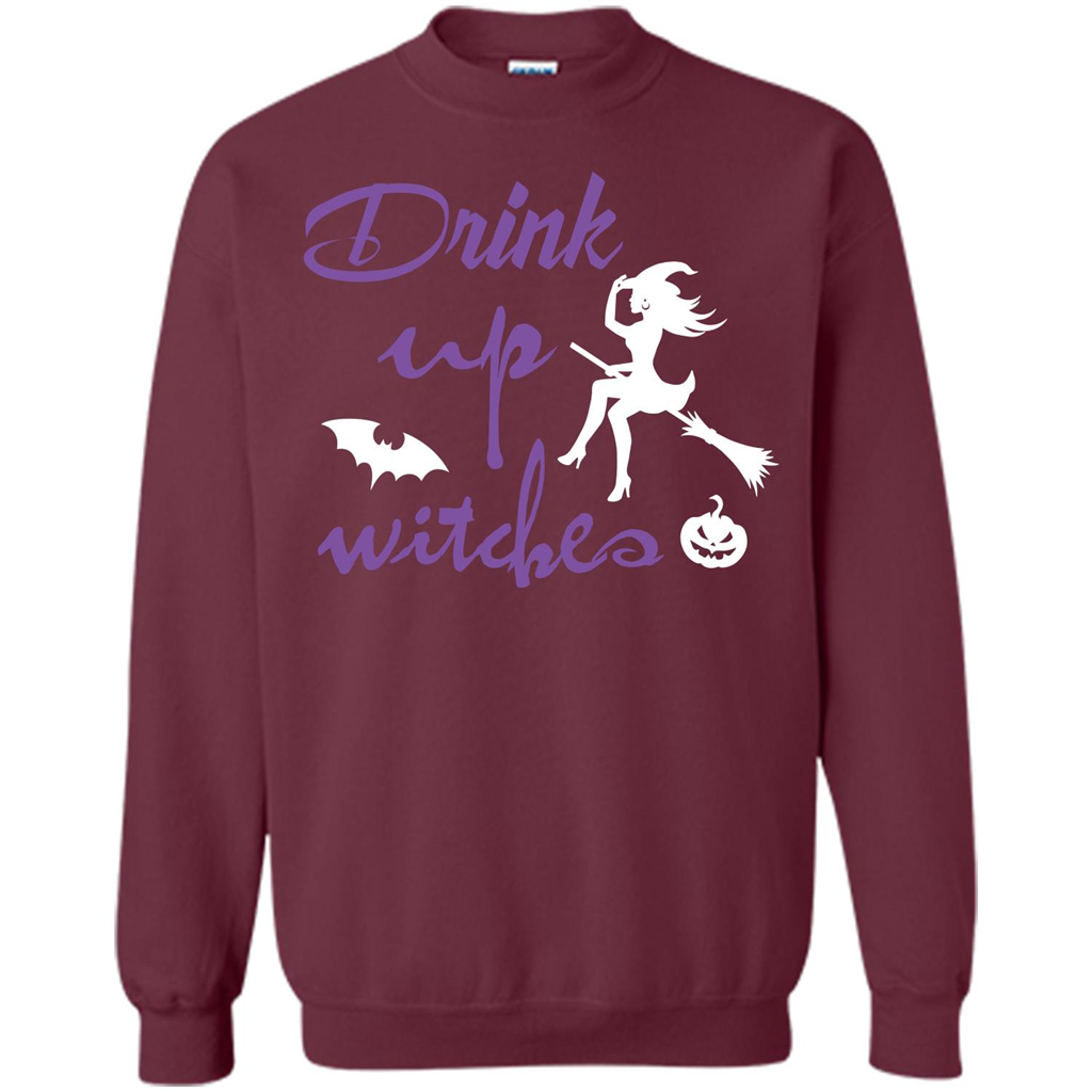 Halloween T-shirt Drink Up Witches T-shirt Maroon