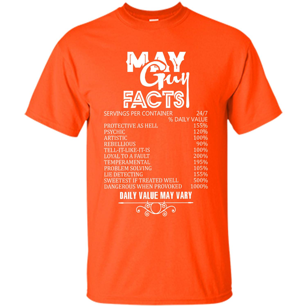 May Guy Facts T-shirt Orange