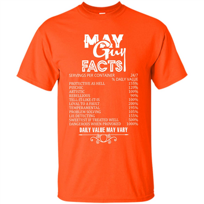 May Guy Facts T-shirt Orange