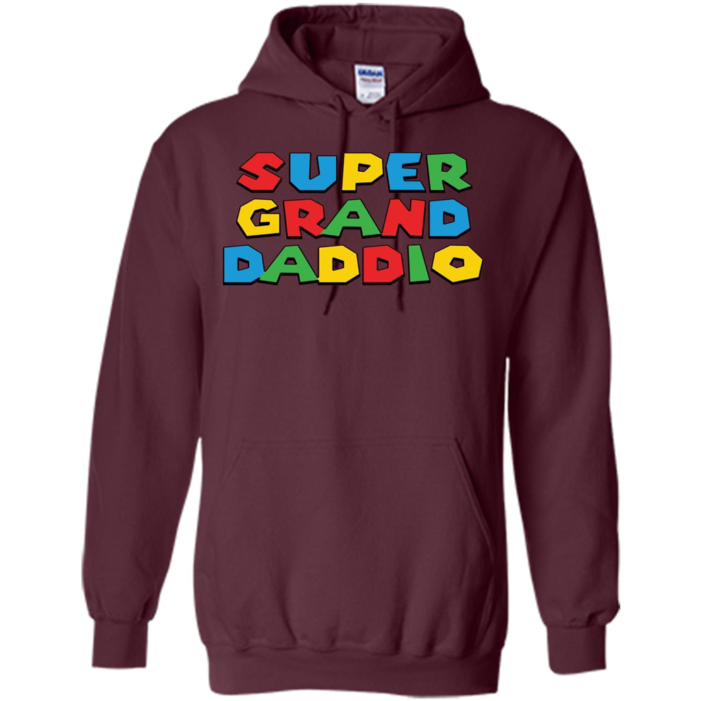 Fathers Day T-shirt Super Grand Daddio Maroon
