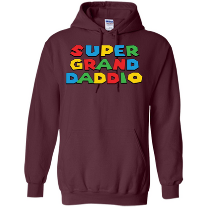 Fathers Day T-shirt Super Grand Daddio Maroon