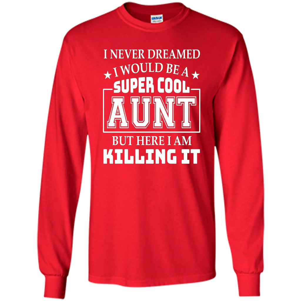 Super Cool Aunt T-shirt Red