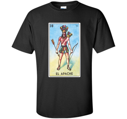 El Apache Card T-shirt Tarot Loteria T-shirt Black