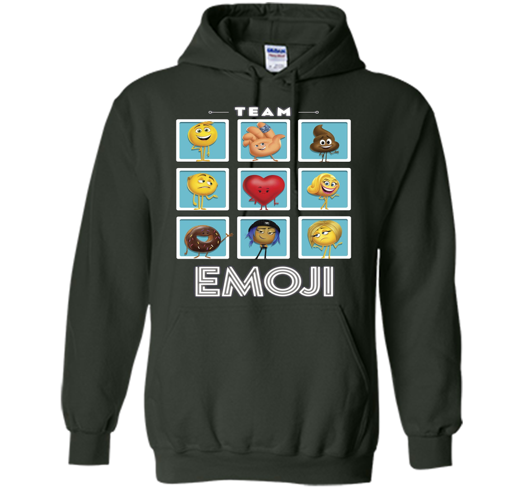 The Emoji Movie Team Emoji Panels Graphic T-Shirt shirt Forest Green