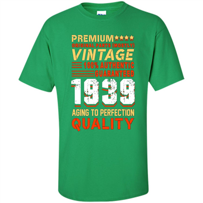 Funny Birthday T-shirt Vintage 1939 Irish Green