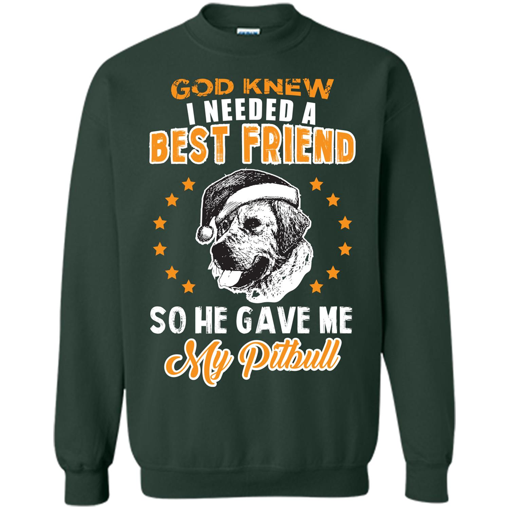 Pitbull T-shirt God Knew I Needed A Best Friend