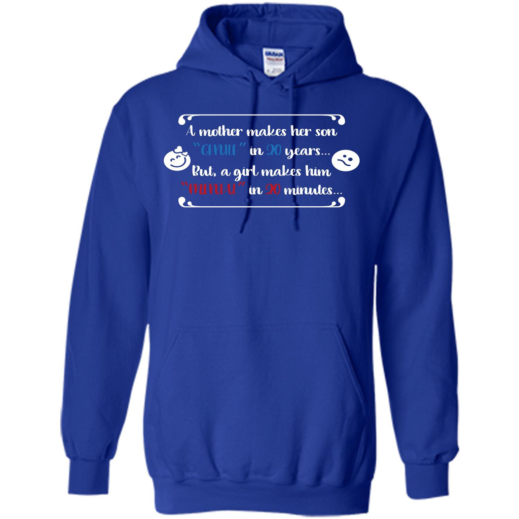 Funny T-shirt A Girl Makes Him Mental In 20 Minuutes Royal