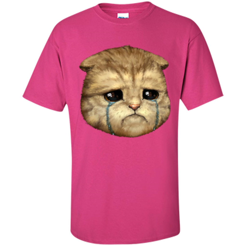 Cat Lovers T-shirt Cat Crying Heliconia