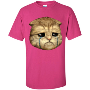 Cat Lovers T-shirt Cat Crying