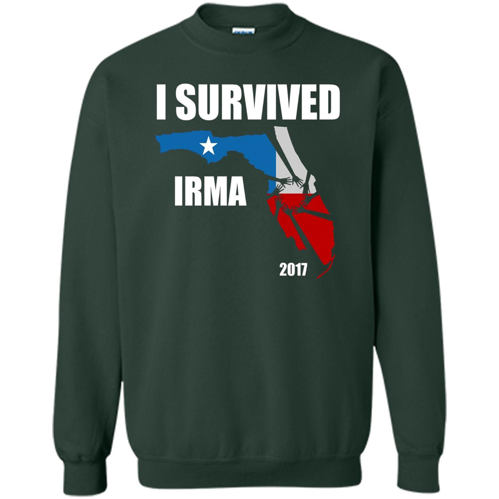 I Survived Hurricane Irma 2017 T-shirt Forest Green