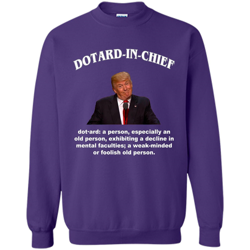 Funny American President T-shirt Dotard In Chief T-shirt Purple
