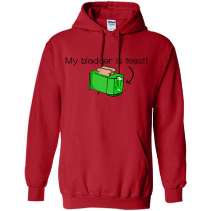 Funny Bladder Problems T-shirt Toast Red