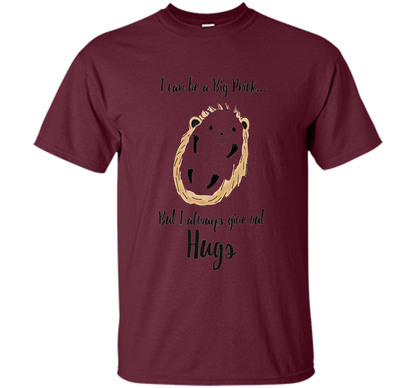 Hedgehog Hugs T-Shirt cool shirt Maroon