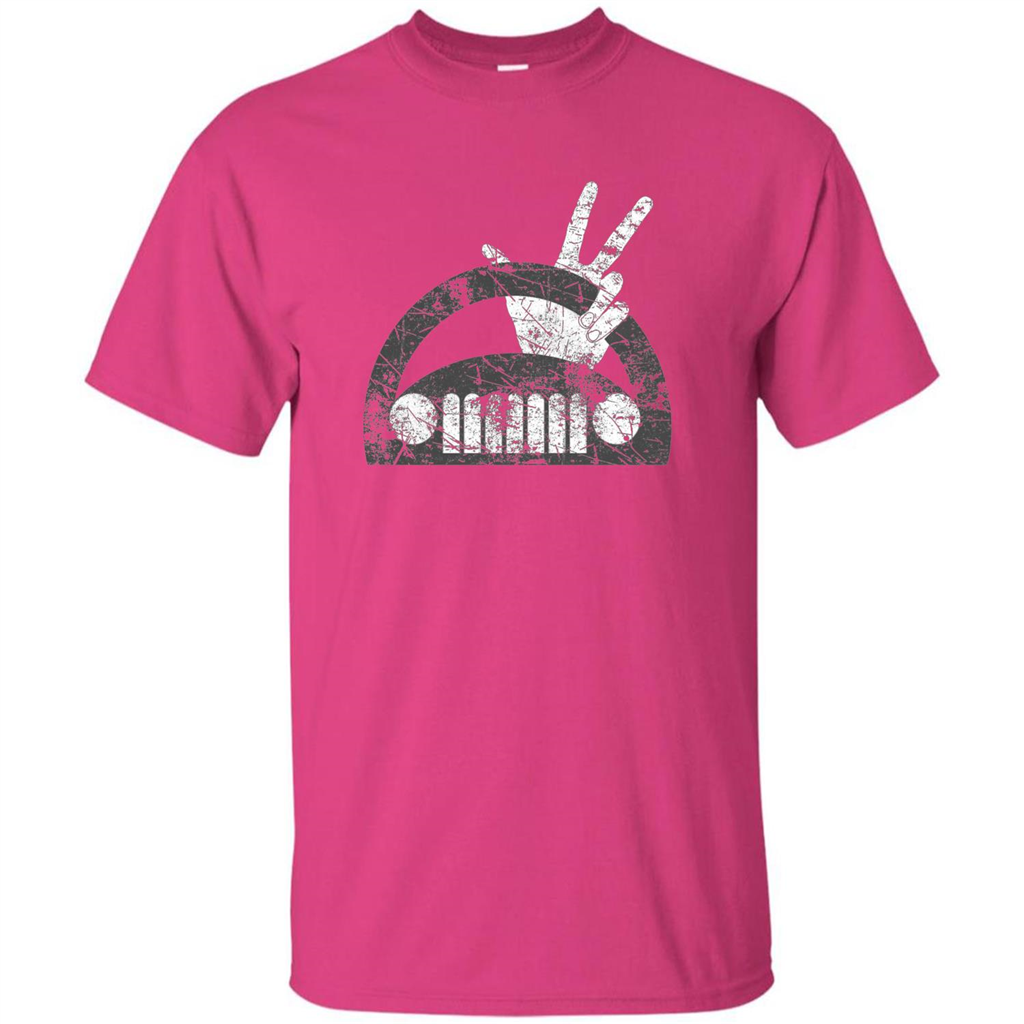 The Jeep Wave You Get It or You Don't Distressed T-Shirt Heliconia