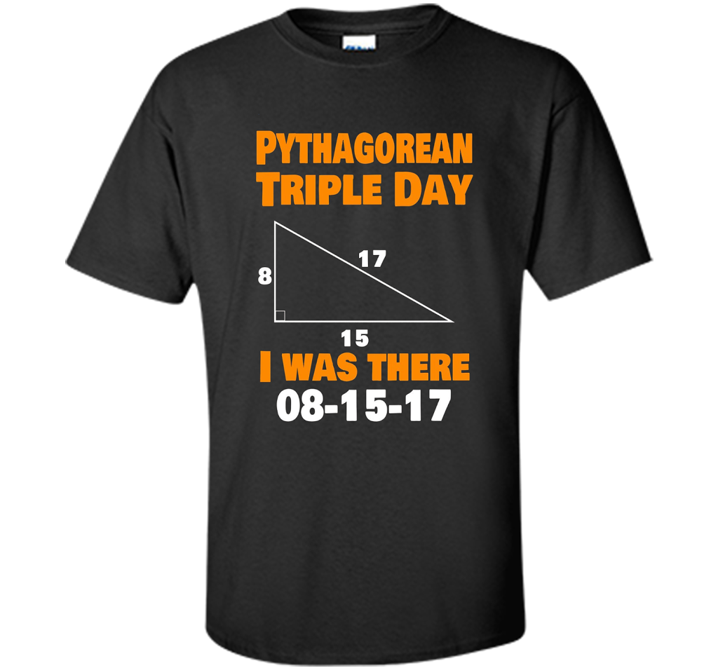 Pythagorean Triple Day 2017 8-15-17 Geeky T-shirt Black
