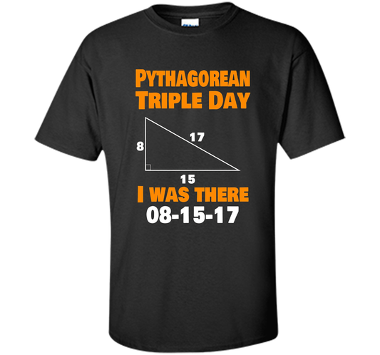 Pythagorean Triple Day 2017 8-15-17 Geeky T-shirt Black