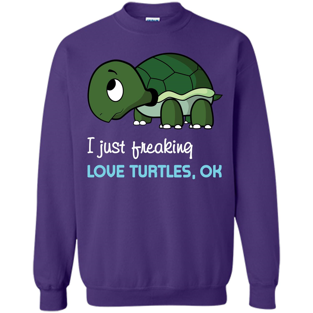 Turtles T-shirt I Just Freaking Love Turtles, Ok Orange