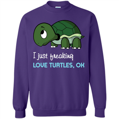 Turtles T-shirt I Just Freaking Love Turtles, Ok Orange