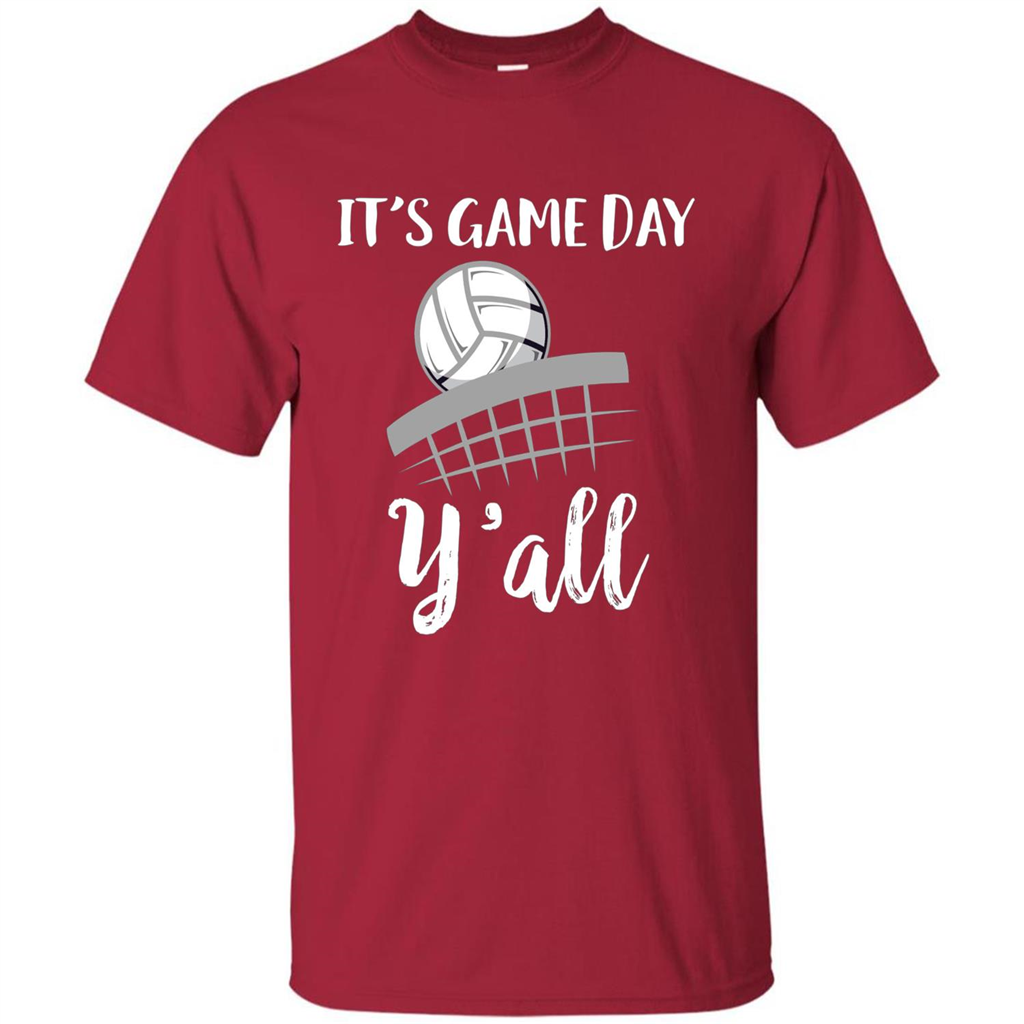 Volleyball Lovers T-shirt It's Game Day Y'all Tshirt Cardinal