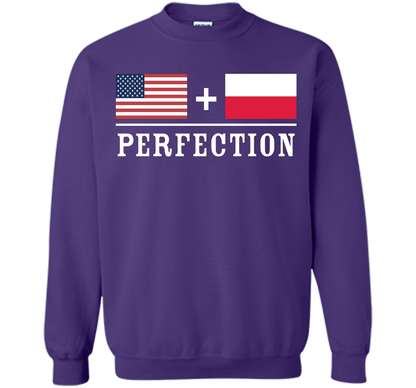 American + Polish = Perfection Flag T-Shirt shirt Purple